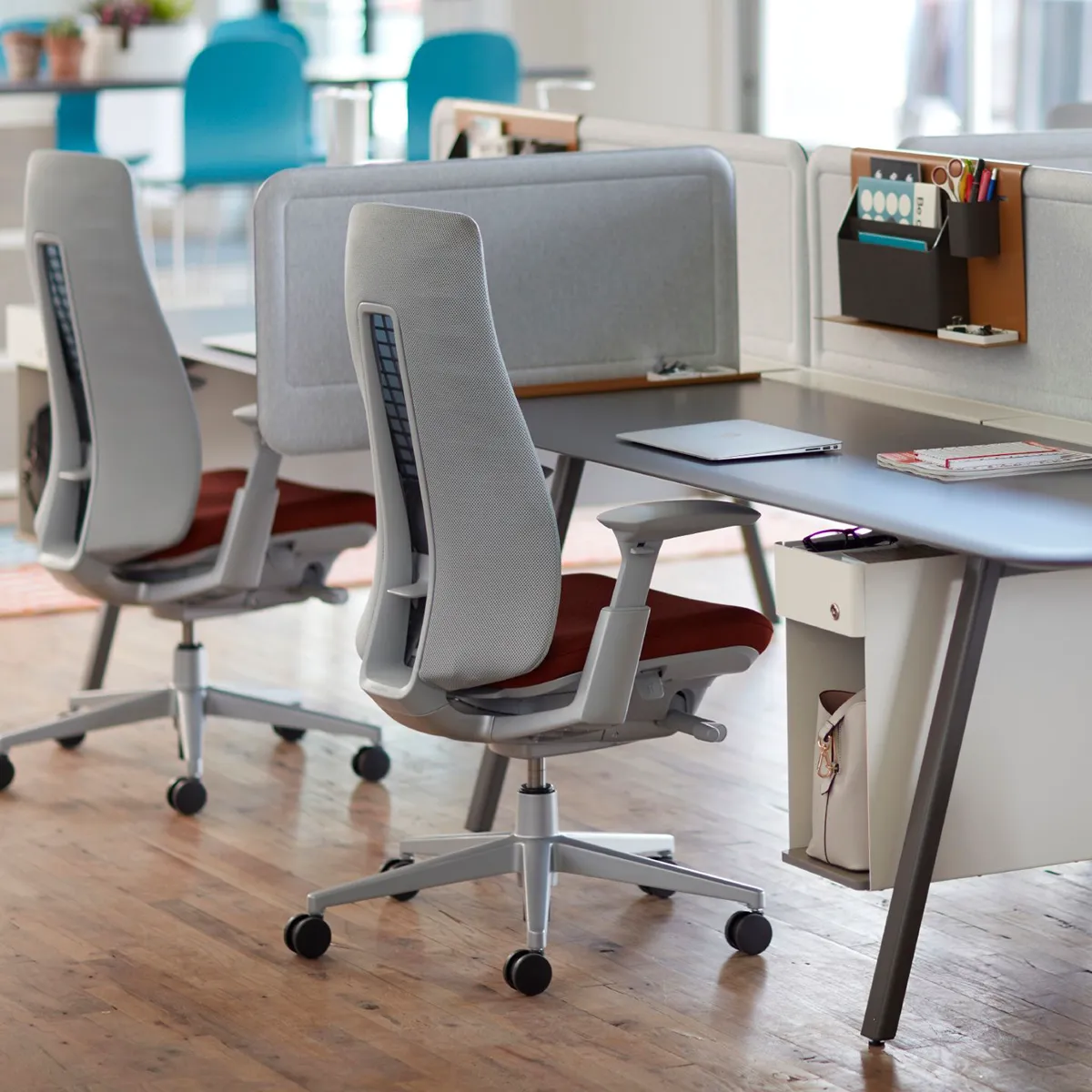 Haworth Fern chair shown in a workspace setting